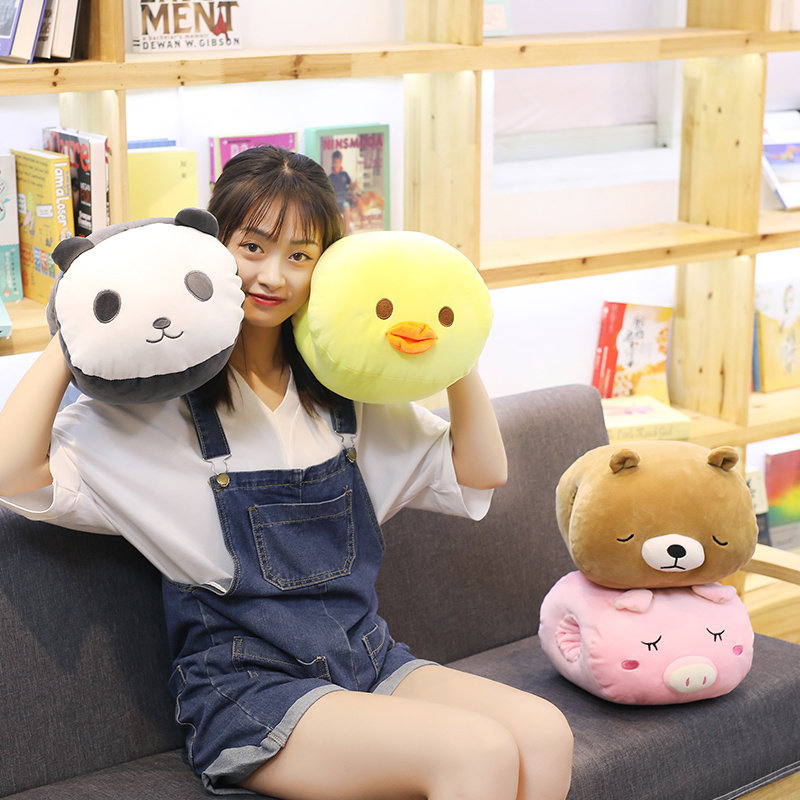 暖手抱枕插手午睡枕办公室睡觉小枕头可爱学生趴趴枕午休神器夏季