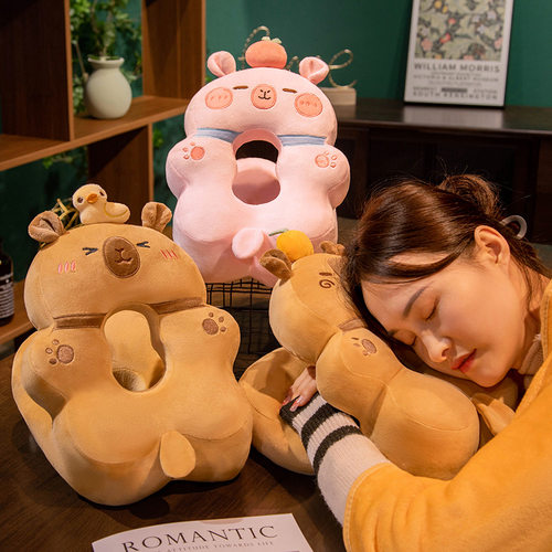 卡皮巴拉水豚午睡枕趴睡枕办公室