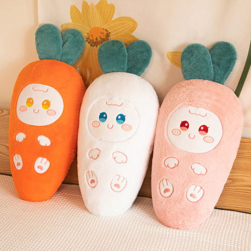 胡萝卜抱枕睡觉长条毛绒玩具兔子