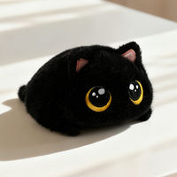 Cute and stress-relieving cat ball doll party style, little black cat Siamese cat doll, heartwarming birthday gift for your girlfriend thumbnail 2