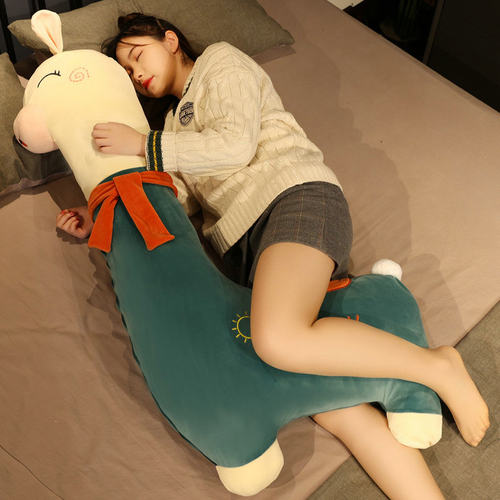 羊驼超大床上夹腿毛绒玩具抱枕