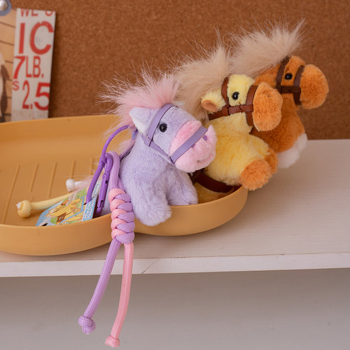 可爱小马公仔挂件马上有钱钥匙扣毛绒玩偶搞怪创意礼物送男女朋友