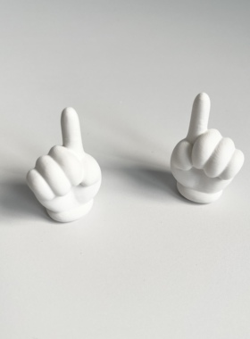 米老鼠卡通白色手指笔帽文具装饰儿童小礼物手办玩具手指手势