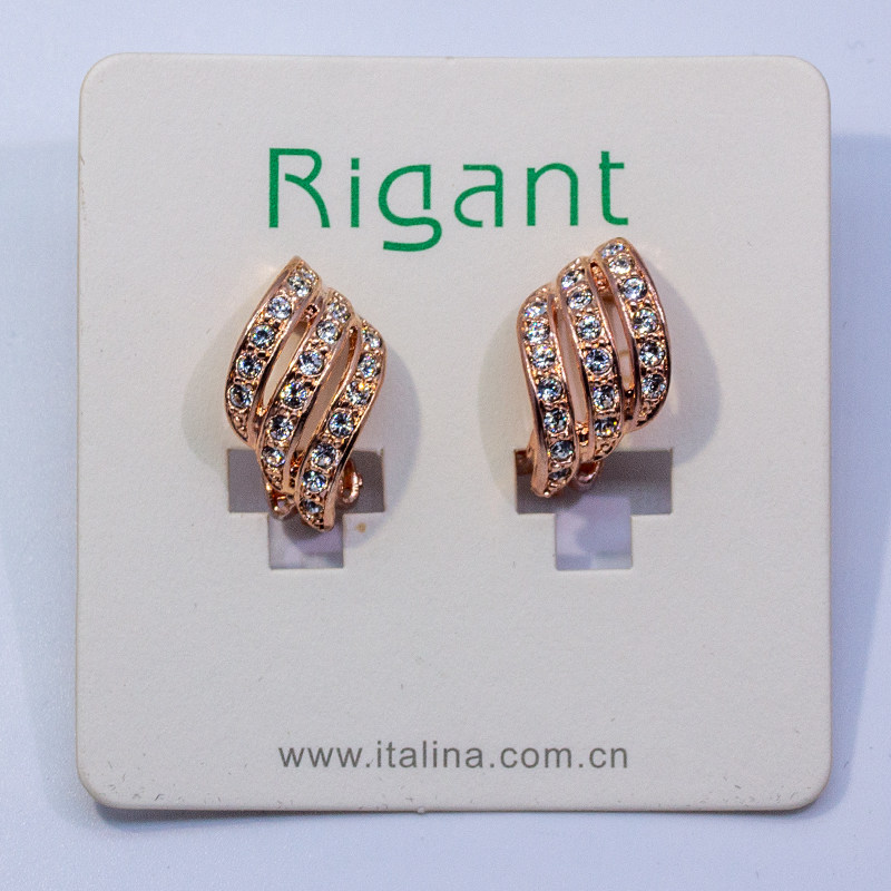 伊泰莲娜丽晶红苹果专柜高档女耳钉耳环耳夹耳饰品牌清仓特价es17