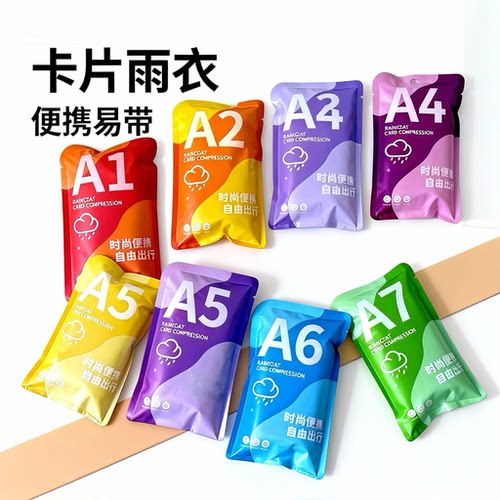 一次性雨衣压缩卡片旅行便携成人儿童长款全身加厚防爆雨小学生