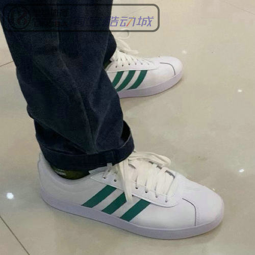 阿迪小白鞋系带男子休闲板鞋低帮