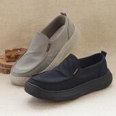 一脚蹬透气速干气男鞋 老北京布鞋 薄款 春秋季 子 男软底轻便休闲鞋