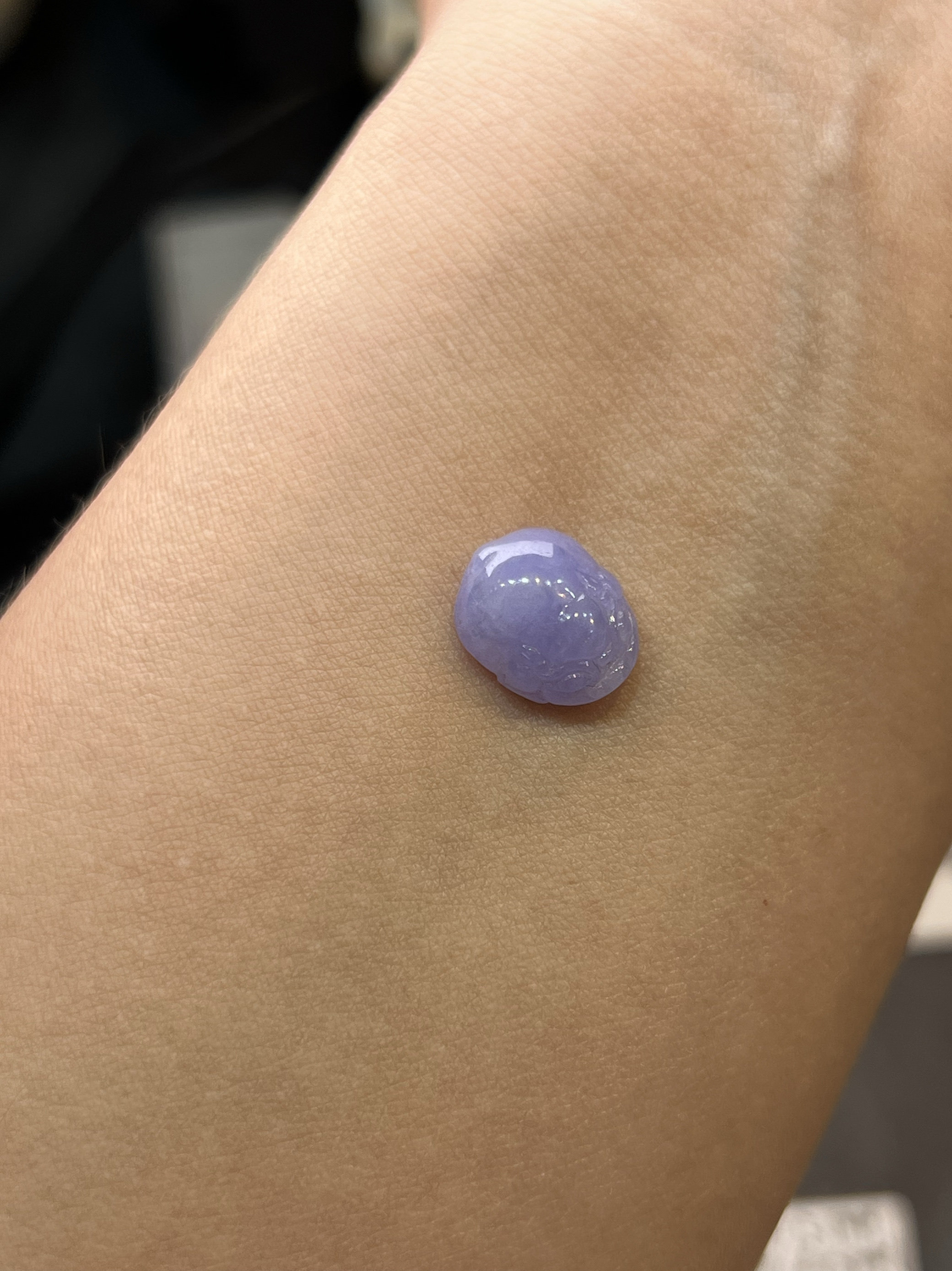 天然缅甸玉石翡翠A货冰种紫罗兰翡翠裸石/蛋面