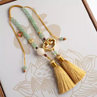 工厂黄铜如意挂件创意车载后视镜车挂汽车挂饰轿车装 饰品吊坠流苏