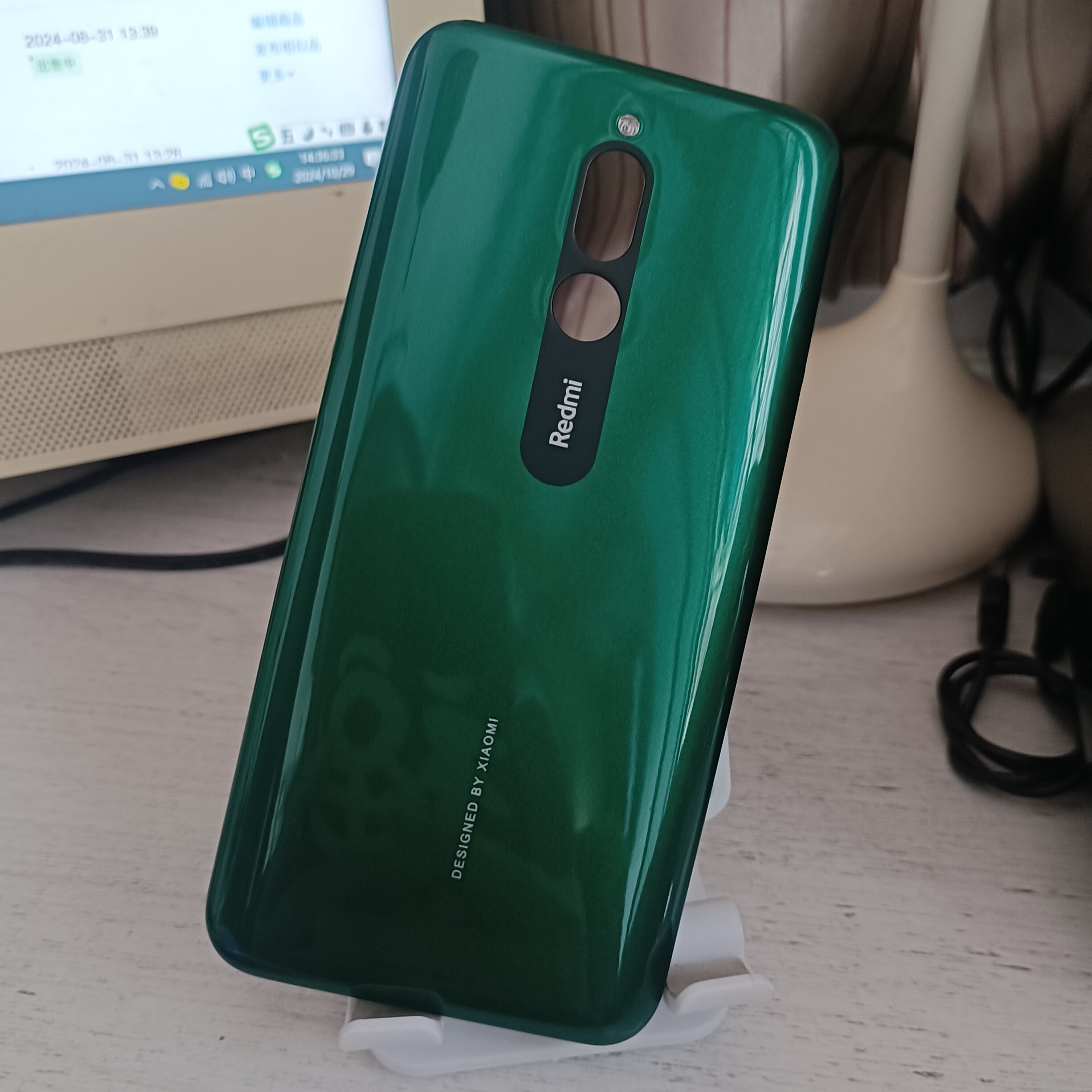 适用于红米8后盖电池盖Redmi8后壳 红米8后壳手机外壳背壳 带按键
