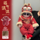 百日宴生日礼服冬款 唐装 加厚新年服 男宝宝外出爬服新中式 婴儿冬装