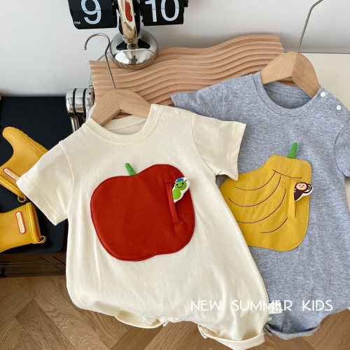 韩版水果包屁衣婴儿衣服潮卡通