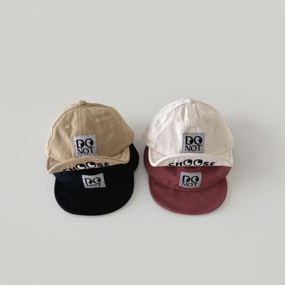 婴儿帽子春款男宝帅气时髦户外遮阳帽春季新款外出凹造型帽鸭舌帽