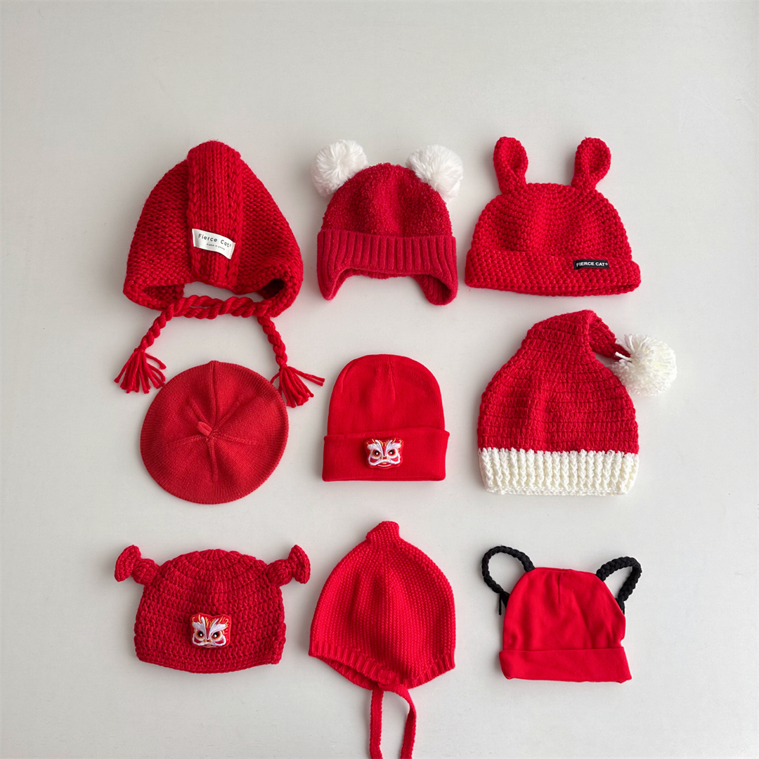 男女童毛线帽子护耳保暖针织帽