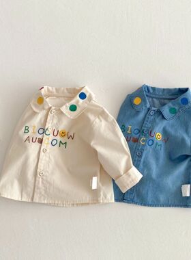 宝宝衣服春装韩系婴儿服超萌洋气Polo领衬衣帅气男宝外出潮服春款