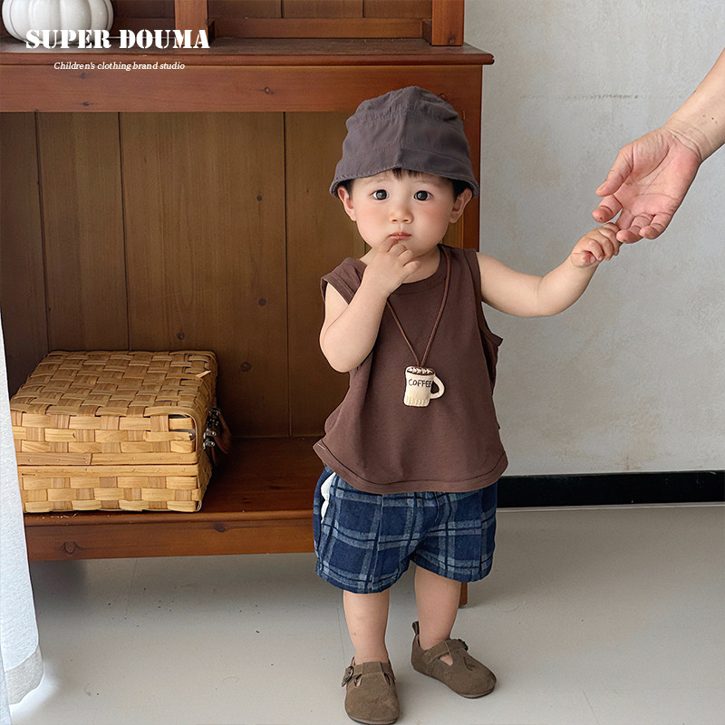 男童套装夏2025新款宝宝衣服夏款韩版洋气婴幼儿背心短裤两件套夏,童装/婴儿装/亲子装,套装,淘宝优惠券,粉丝福利购,淘宝优惠卷