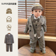 小少爷帅气秋装 时髦洋气宝宝西服周岁礼服生日宴衣服英伦风潮 套装