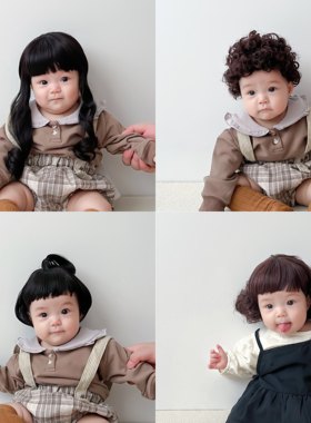 婴幼儿头饰女孩小辫子婴儿小发套