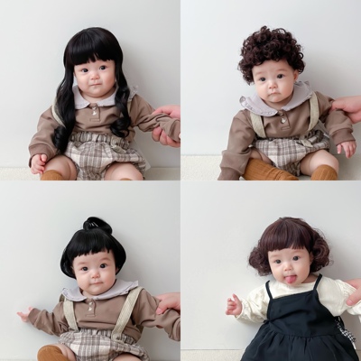 婴幼儿头饰女孩小辫子婴儿小发套