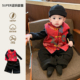 唐装 喜庆洋气新年拜年新中式 马甲抓周服 套装 周岁男宝礼服宝宝冬装