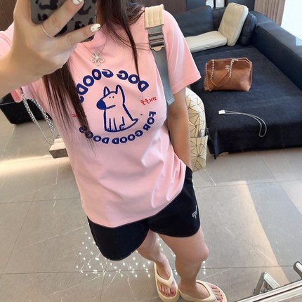 大码女装胖mm宽松显瘦春夏装圆领新款遮肉减龄短袖t恤上衣半袖