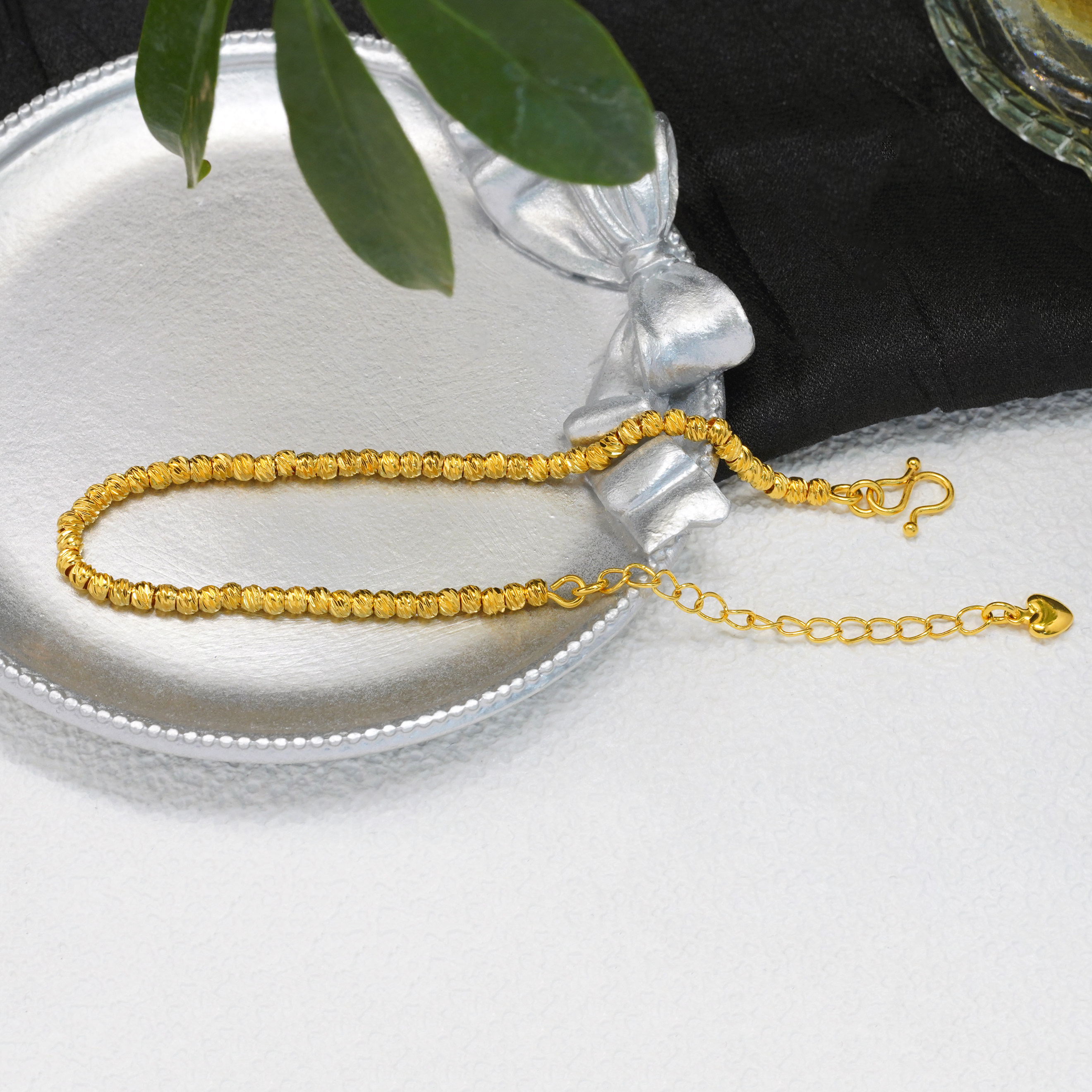 【店铺专属】18k金爆闪金珠手链女款轻奢时尚百搭不脱模WT0586