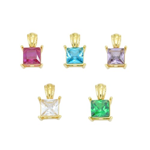 18k金点钻小方糖配件（多样性发一） 不脱模【WT0563】