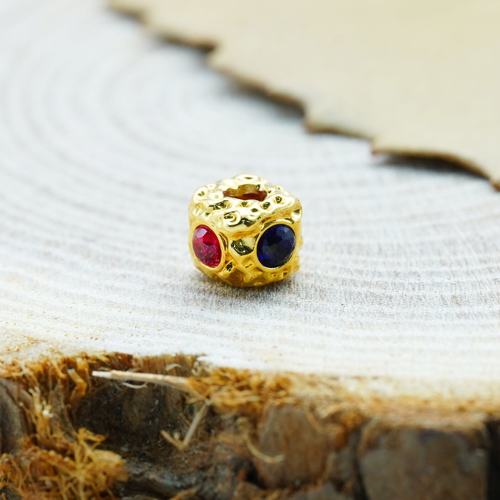 18k金彩色精致小散珠百搭DIY配件