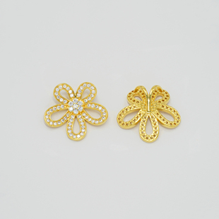 18k金格桑花吊坠 不脱模【WT0556】