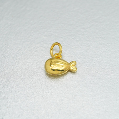 【店铺专属】18k金余(鱼)生有你小滴溜百搭DIY小配件不脱模WT0512
