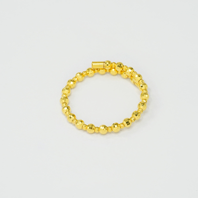 通体18k金爆闪蹦迪碎金戒指【QL07554】