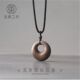 「平安扣」软丝沉香木静心项链项坠吊坠毛衣链男女定制刻字礼物
