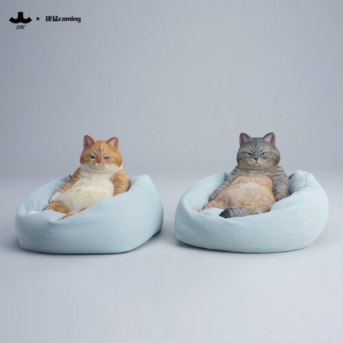 【限时15天75折预售】JXK慵懒午后喵模型 仿真萌猫咪动物手办摆件
