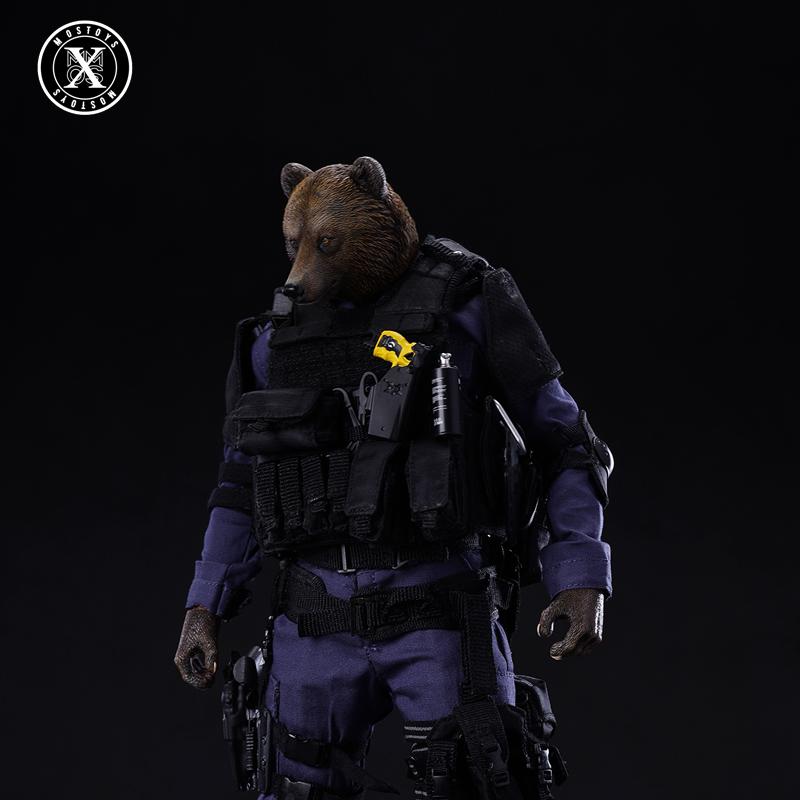 【JXK官方店】1/6棕熊头雕模型