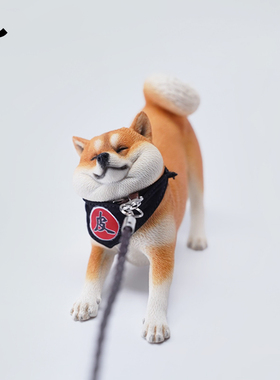 JXK1/6叛逆的柴犬手办仿真动物模型小狗周边潮玩车载装饰摆件玩偶