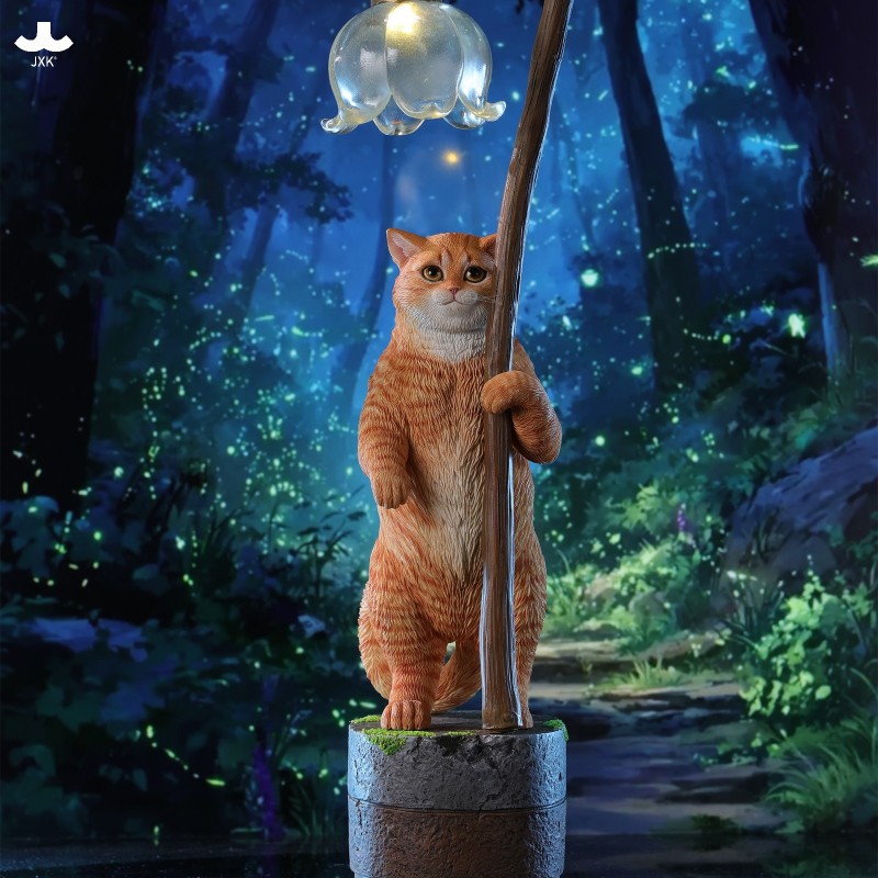 非现JXK铃兰映猫模型 仿真萌宠咪动物手办礼物场景潮玩桌面摆件