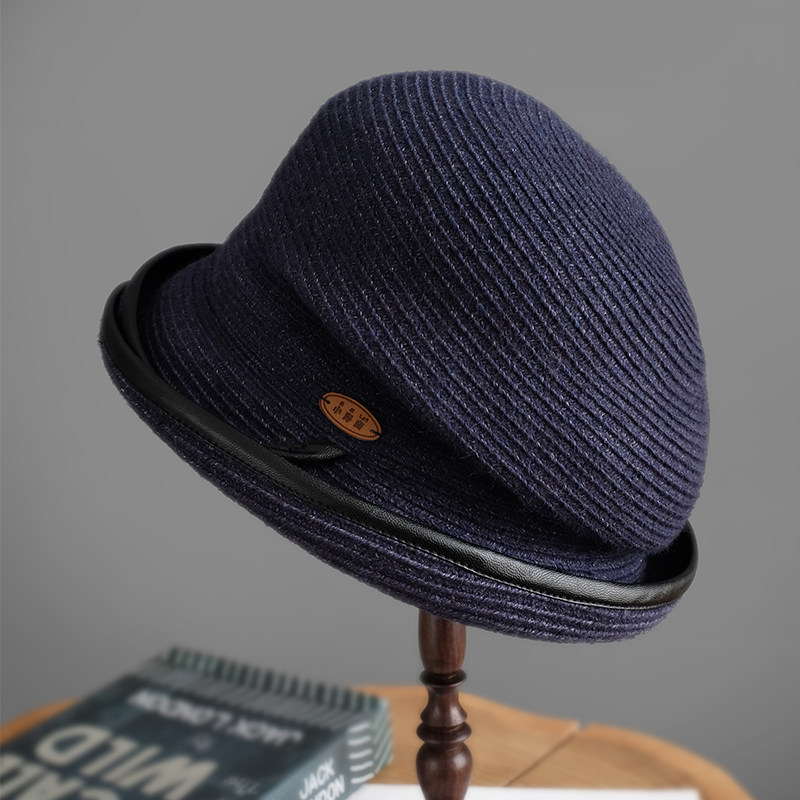 小野商时尚北极绒卷边大头盆帽