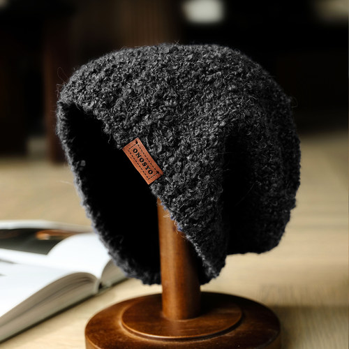 小野商高品质羊驼绒针织套头帽