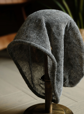 小野商日本原生麻凉感冷帽大头堆堆帽套头帽薄款透气2025春夏新款