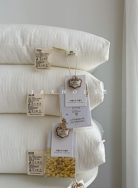 华夫格纯棉枕头枕芯全棉宿舍学生家用一对单人低高枕助睡眠男成人