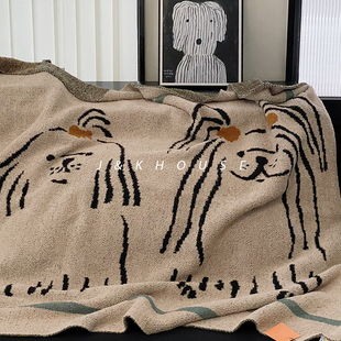 Lovely 半边绒针织毛毯卧室盖毯沙发毯子办公室午睡毯小学生宿舍