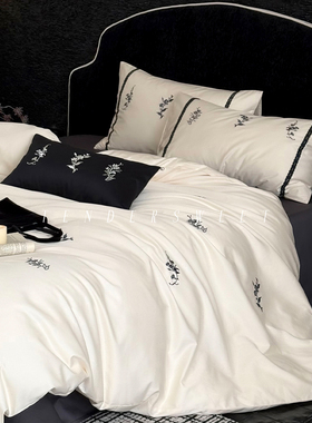 Tender| 高端轻奢全棉长绒棉四件套纯棉刺绣100S床笠单人床上用品