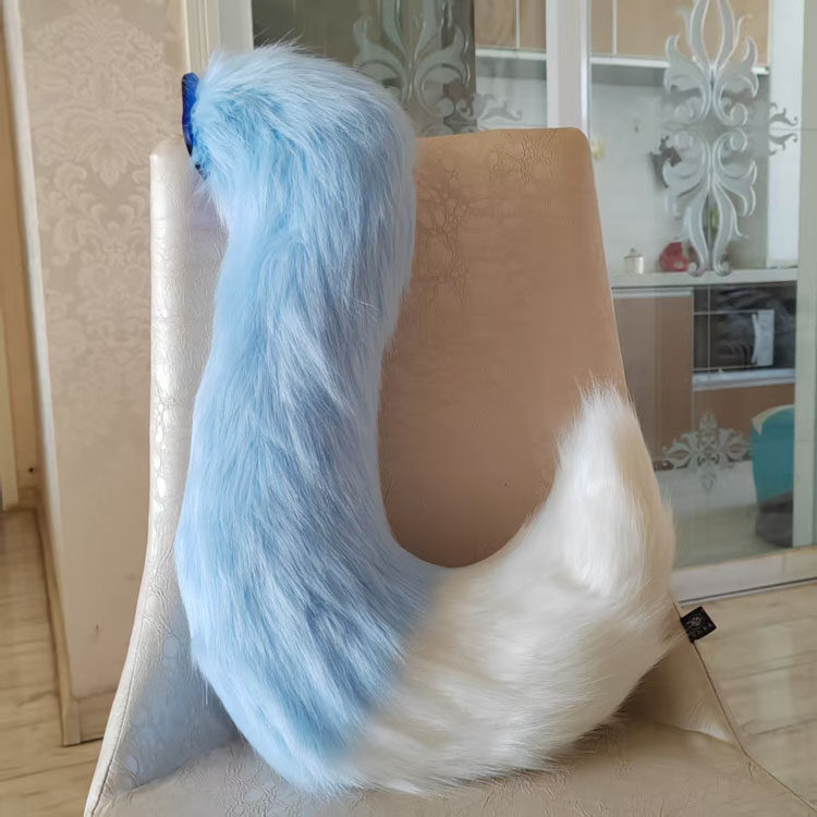 兽装尾巴福瑞furry猫尾虎尾狼狐狸尾巴COS道具毛茸茸大号尾巴图片