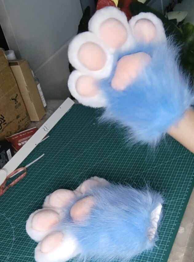 furry福瑞兽装兽爪猫爪手套二次元漫展搭配cos四指爪现货成品定制