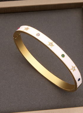 时尚女钛钢不掉色手镯时尚个性