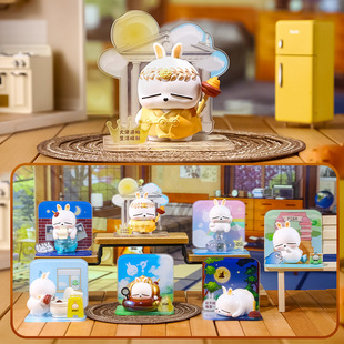 流氓兔盲盒卡通灯光桌面摆件可爱兔兔治愈情绪创意小兔子夜灯萌瑶