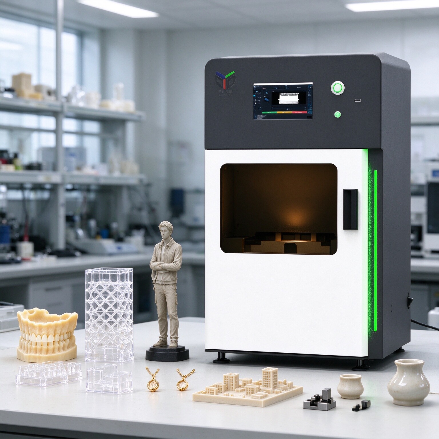 工业3D打印机下沉式dlp光固化4K光机高精度大尺寸立体打印机模型