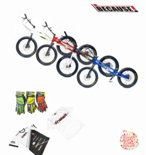 because新款 20寸前后碟刹攀爬自行车整车街攀极限特技障碍单车