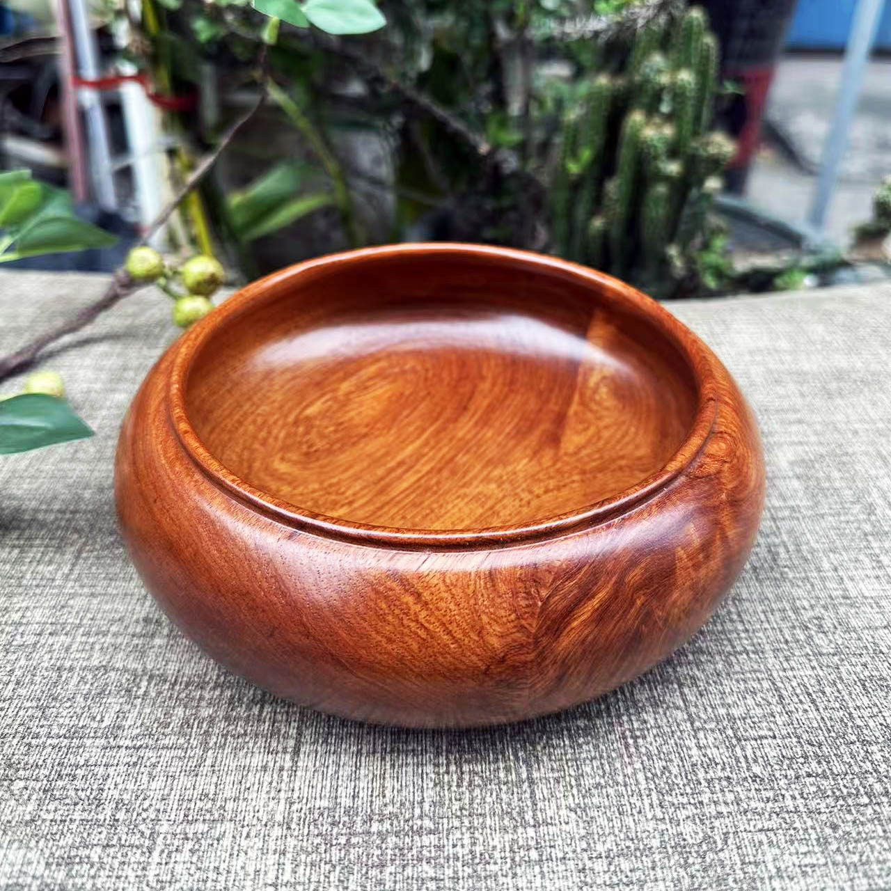 缅甸花梨整木17×5.5雕刻笔洗果盘摆件大果紫檀红木水盂工艺礼品,家居饰品,木雕,淘宝优惠券,粉丝福利购,淘宝优惠卷