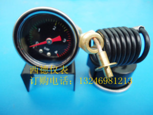 。40MM面板安装，带安装支架0~4BAR奶泡机水压表，蒸汽压力表
